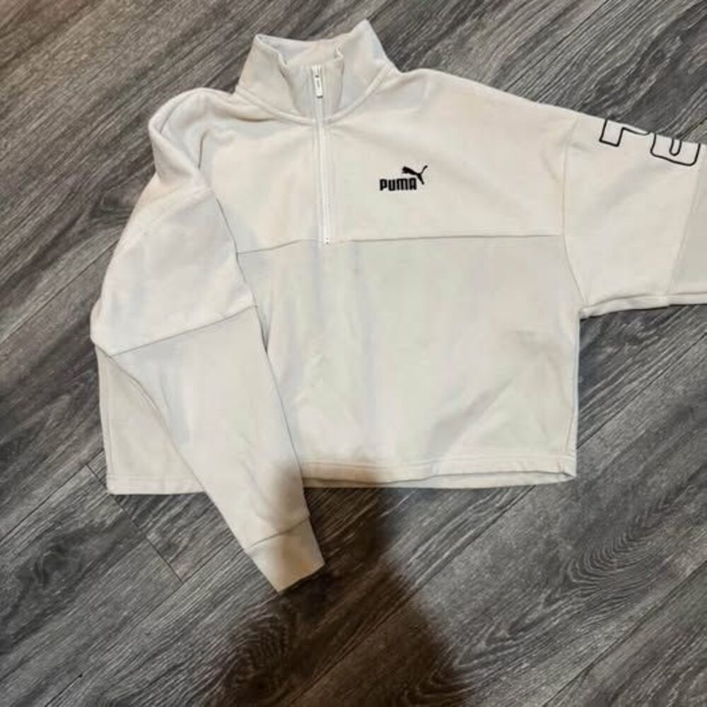Puma cropped women’s quarter zip jacket